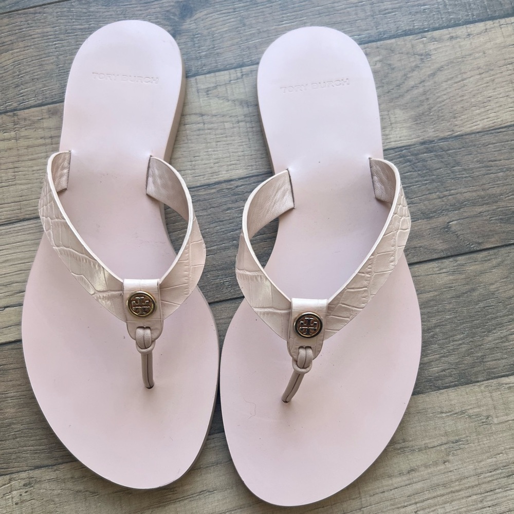 Tory Burch Manon Sandal- Croco Emboss